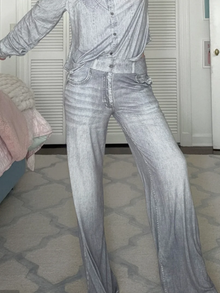 Jordann Jammies Gray Denim Dreams Pajama Set 3