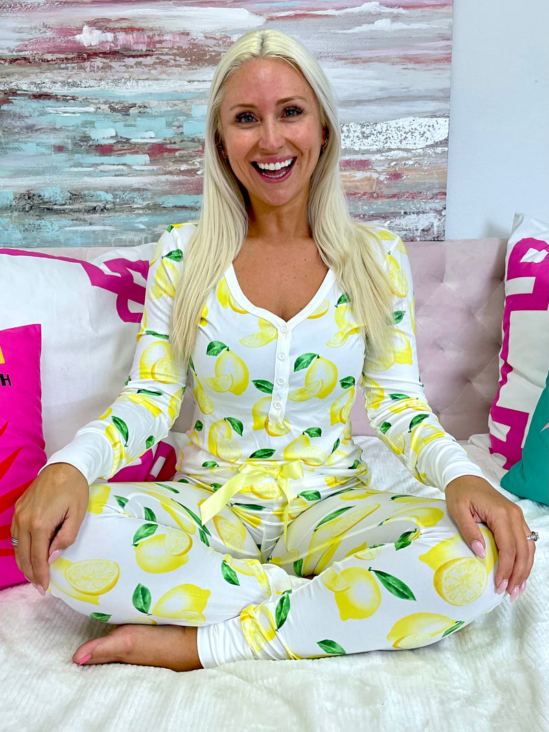 Monogram Lemon Pajama Set
