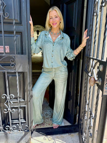 Jordann Jammies Sage Denim Dreams Pajama Set 2