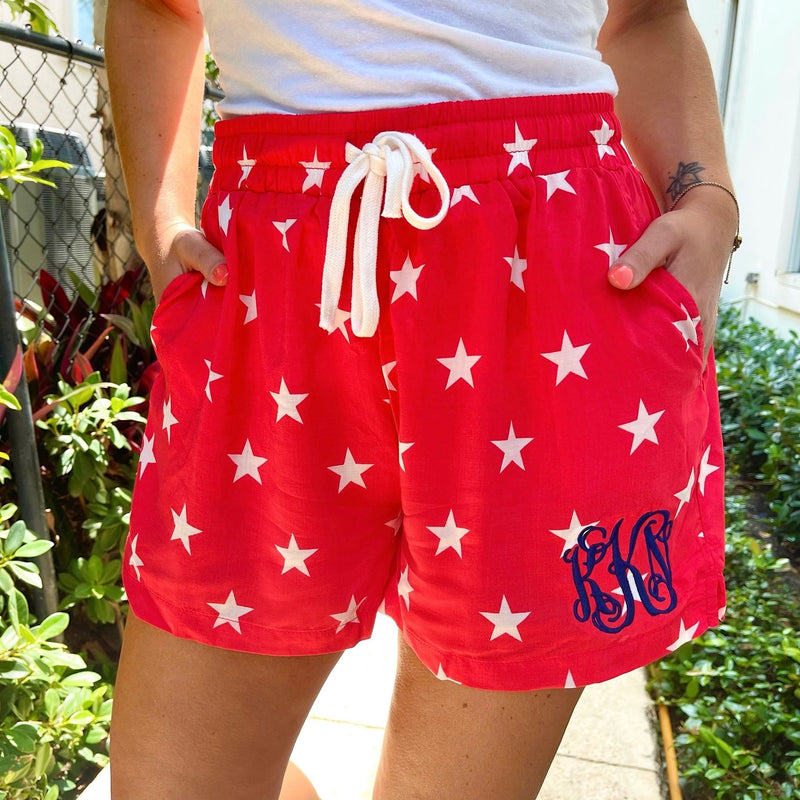 Monogram Red Stars Shorts
