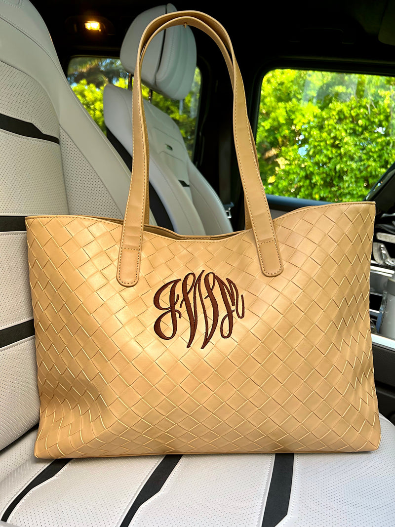 Monogram Whitney Woven Handbag