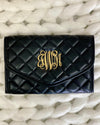Monogram Luxe Black Quilted Jewelry Holder